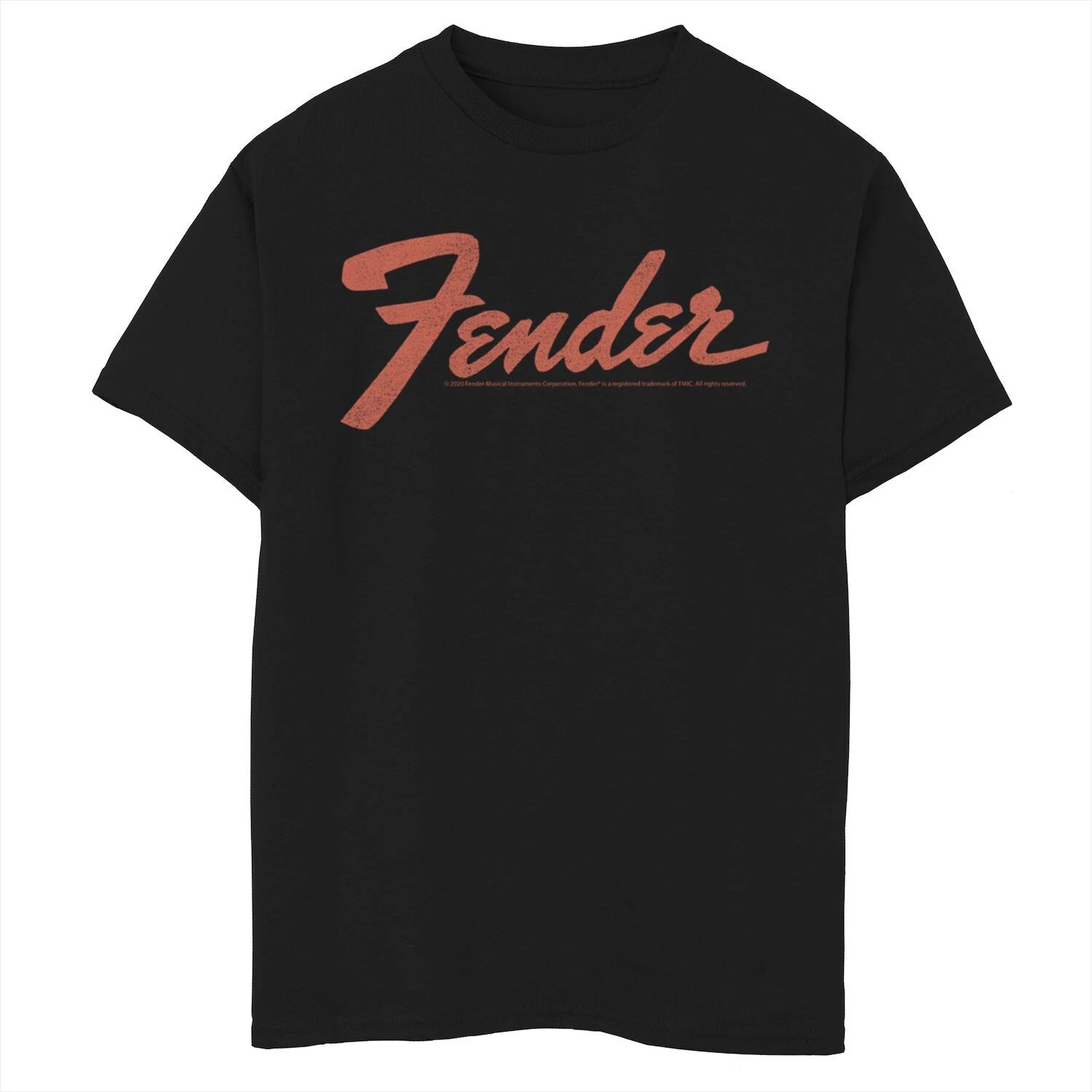 

Красная футболка Fender с текстовым логотипом для мальчиков 8–20 лет Licensed Character, черный