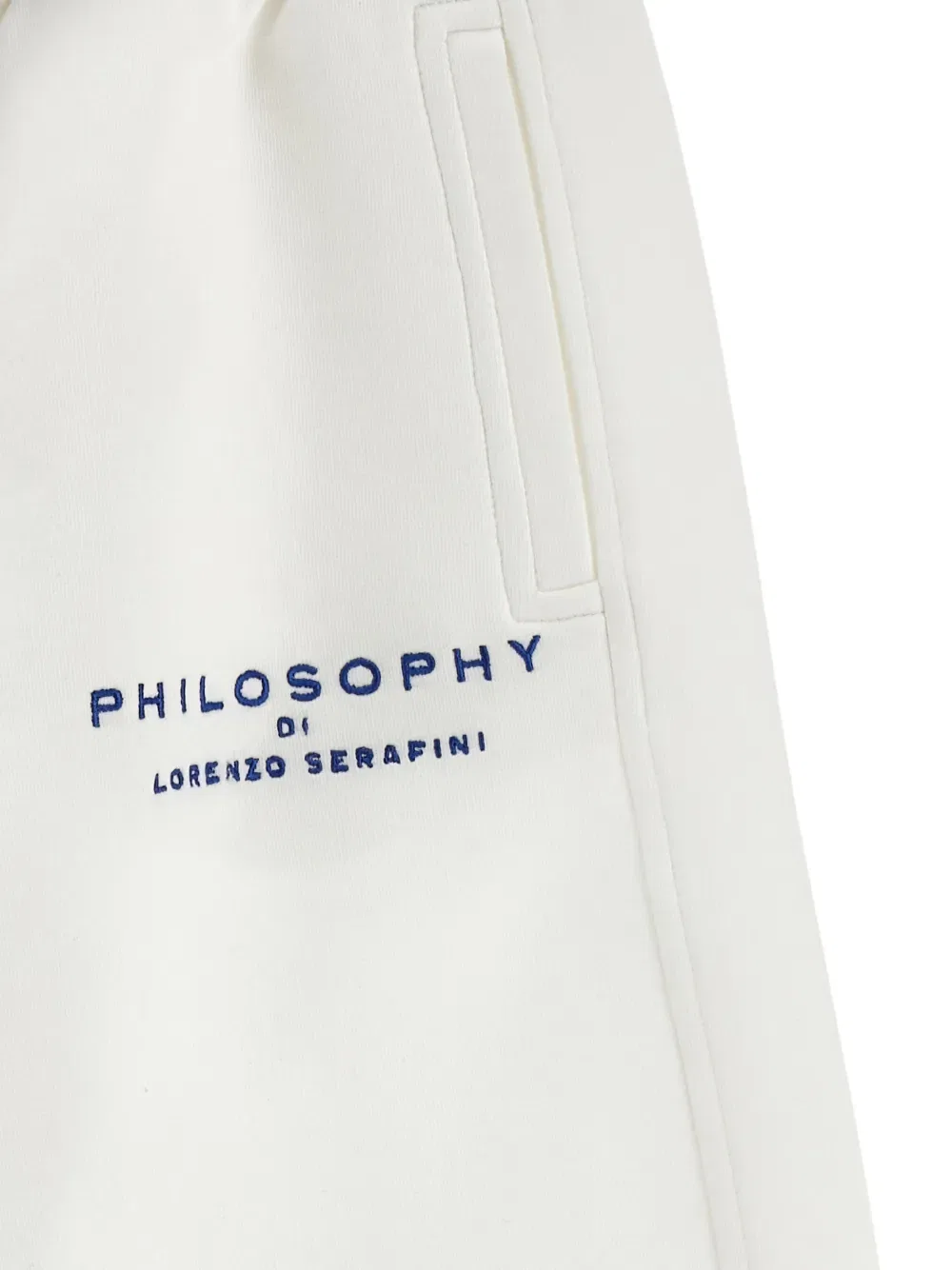 Брюки с вышитым логотипом Philosophy Di Lorenzo Serafini Kids, белый — фото 3