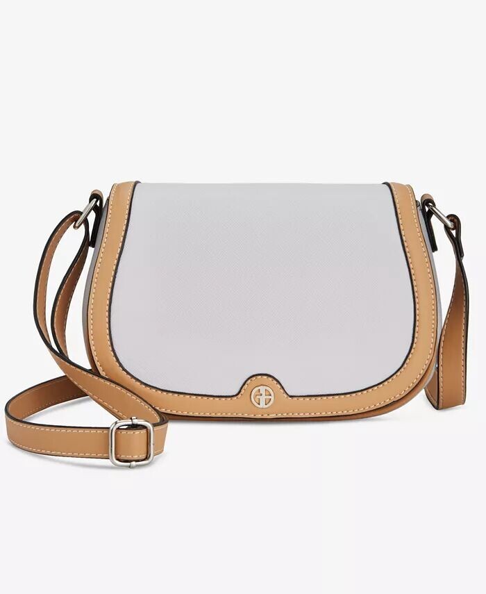

Маленькая сумка-седло Saffiano Crossbody Giani Bernini, серый