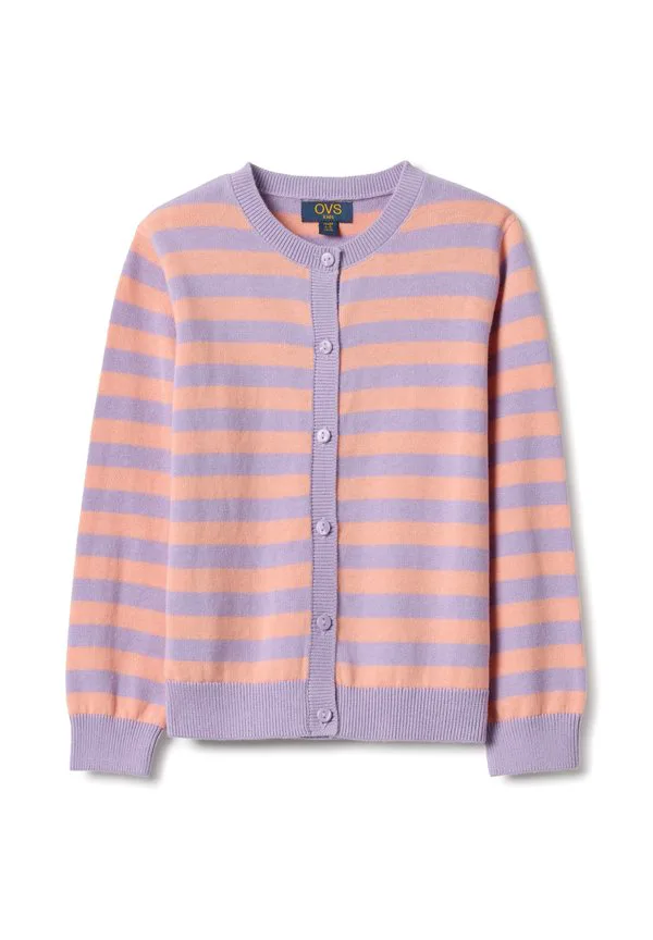 Кардиган в полоску, прямого кроя. Ovs, Orange/Purple