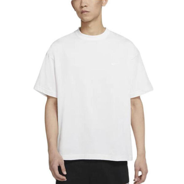 Футболка Nike Solo Swoosh Solid Color Round Neck Short Sleeve White, мультиколор — фото 3