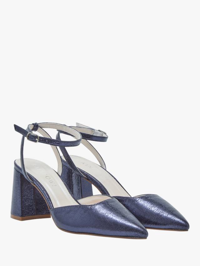 Туфли Aria на устойчивом каблуке с расклешенным мысом Rainbow Club, Navy Metallic — фото 2