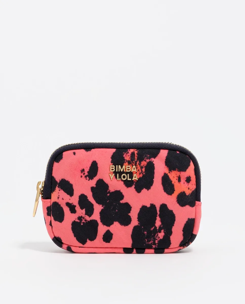 

Кошелек из нейлона с принтом: леопард розового цвета Bimba y Lola