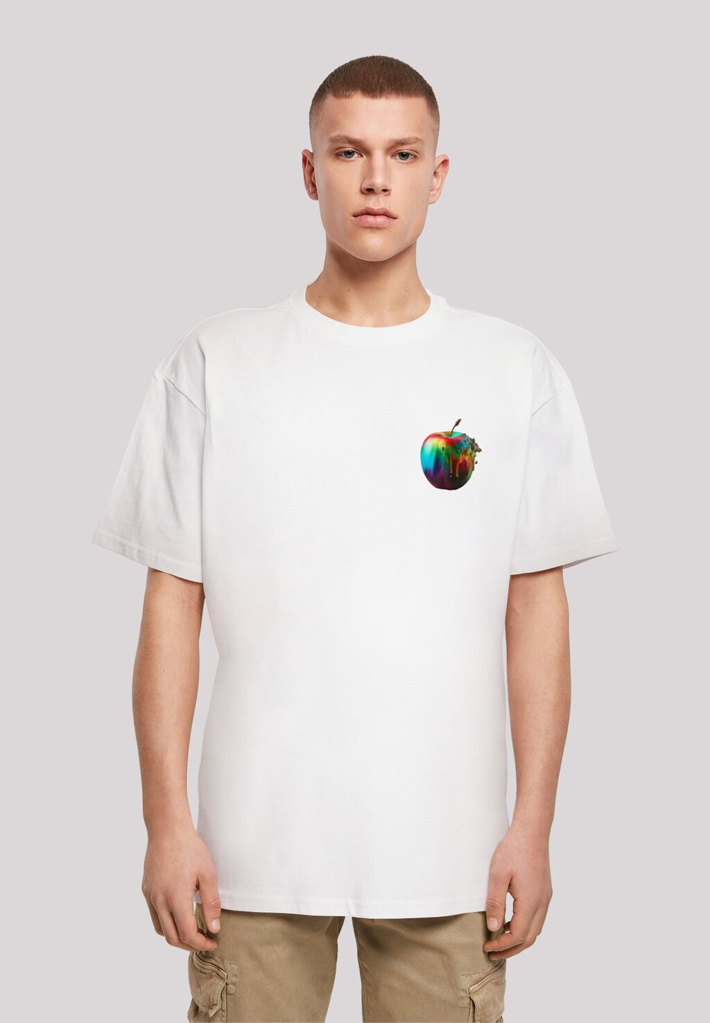 

Футболка с принтом RAINBOW APPLE F4NT4STIC, цвет weiß