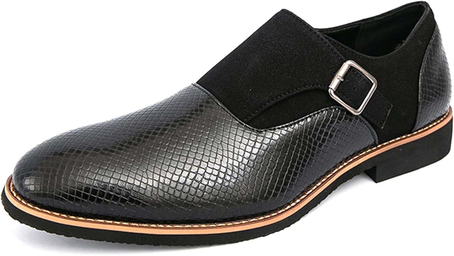 

Мужские оксфорды с пряжкой, стильные деловые повседневные формальные офисные туфли для униформы, банкетов, свадеб, праздников, костюмной носки, из кожи, черные, коричневые Generic