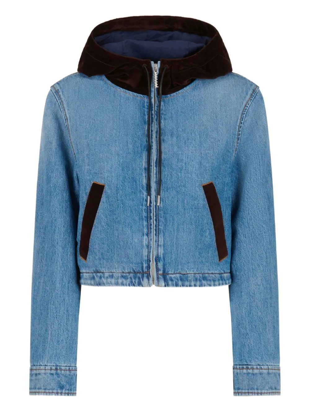 

Джинсовая куртка с бархатной отделкой Marni, синий