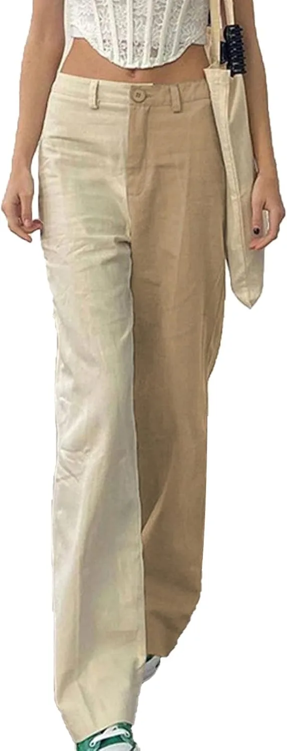 

Женские джинсы в стиле пэчворк с цветными блоками, прямые, с высокой талией DGHM-JLMY