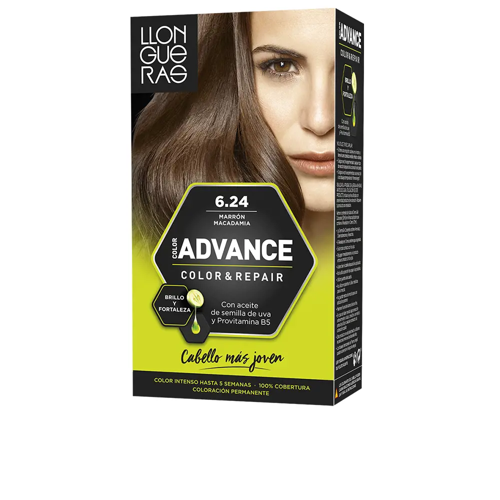 

Краска для волос Color advance Llongueras, цвет 6,24-marrón macadamia, 1 шт.