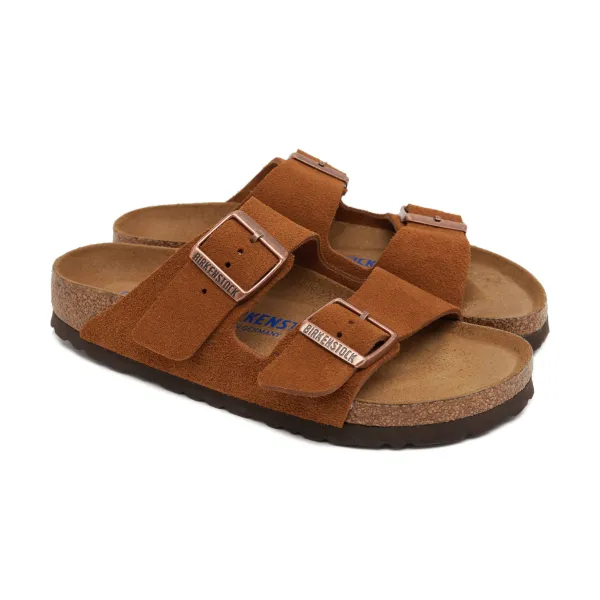 Тапочки Arizona sfb vl из кожи норки Birkenstock, оранжевый — фото 2