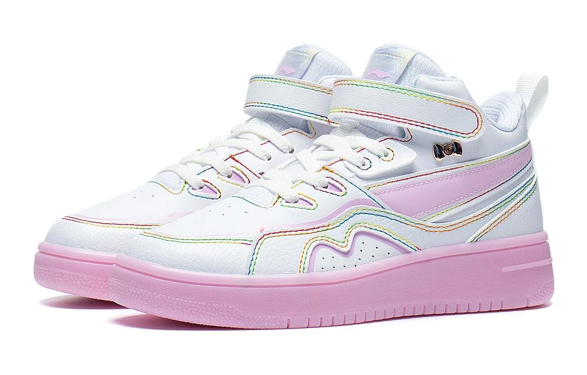 Коллекция Sports Life Kids Скейтбординг Кроссовки GS High-top Белый/пудровый Lining Young — фото 3