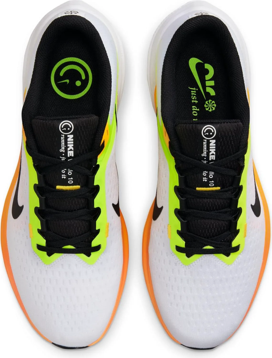 Мужские кроссовки для бега по шоссе Nike Winflo 10, белый/оранжевый/черный — фото 4