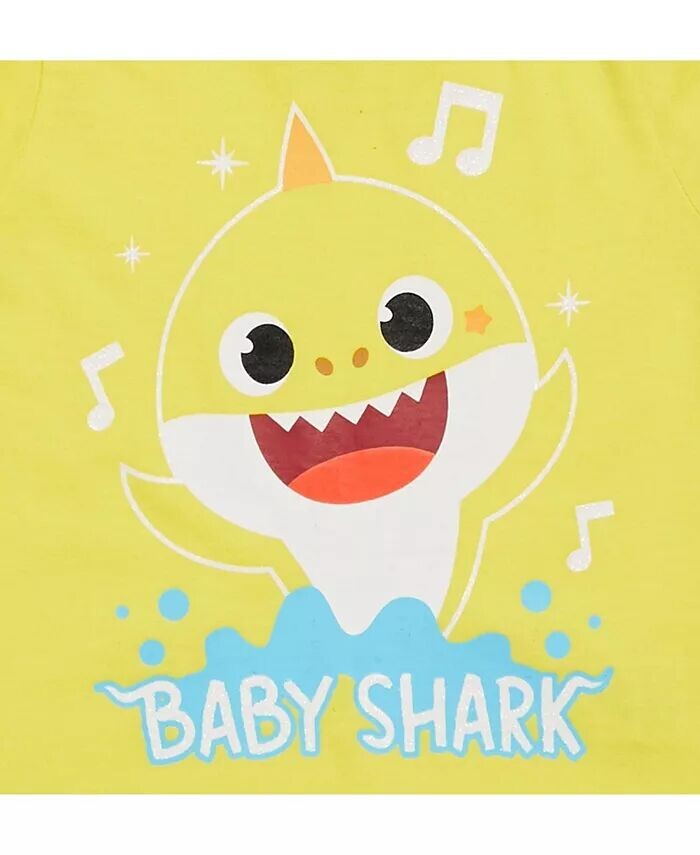 Baby Shark [Размер Диапазон Описание1] Комплект из 3 футболок с рисунком [Размер Описание1] Pinkfong, мультиколор — фото 2