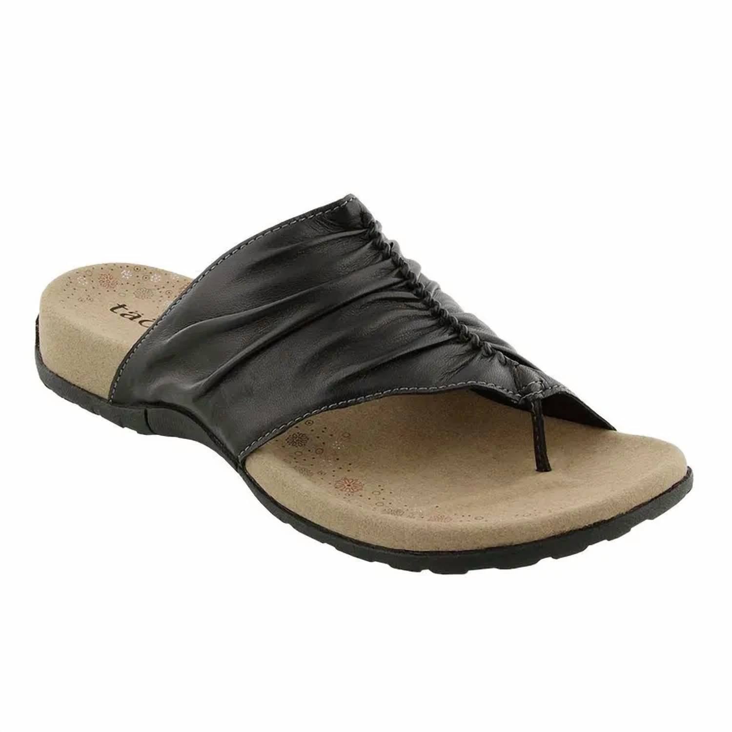 Women's Gift 2 Sandal In Black Printed Leather Taos