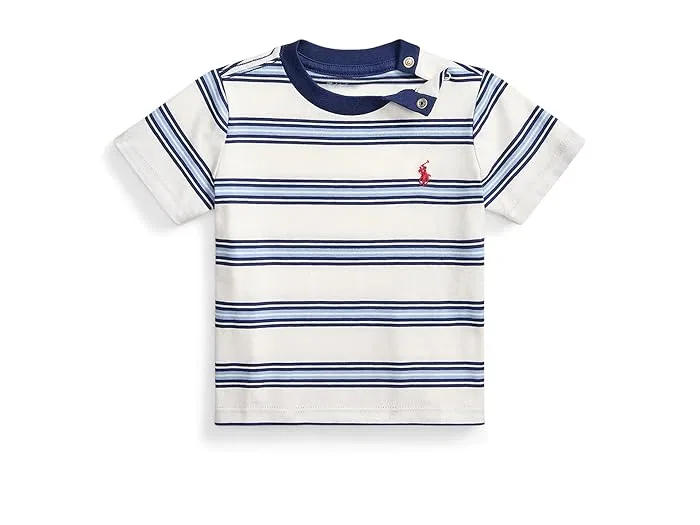 Футболка полосатая из хлопкового джерси модель Striped Cotton Jersey Tee Polo Ralph Lauren Kids, Old Royal Multi