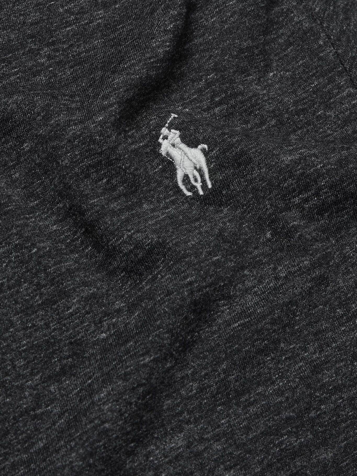 Футболка Slim-Fit из меланжевого хлопкового джерси POLO RALPH LAUREN, цвет Charcoal — фото 2