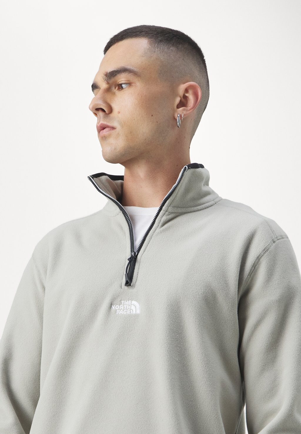 

Флисовый свитер GLACIER ¼ ZIP EMBROIDERED LOGO The North Face, серый