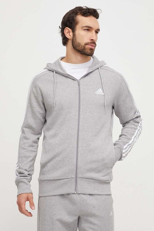 

Хлопковая толстовка adidas, серый
