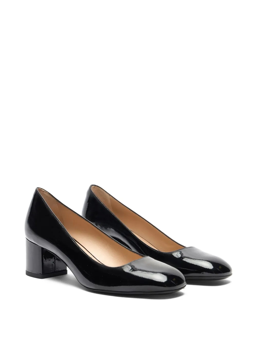 Лакированные туфли Maeve 50 на блочном каблуке Stuart Weitzman, черный — фото 2