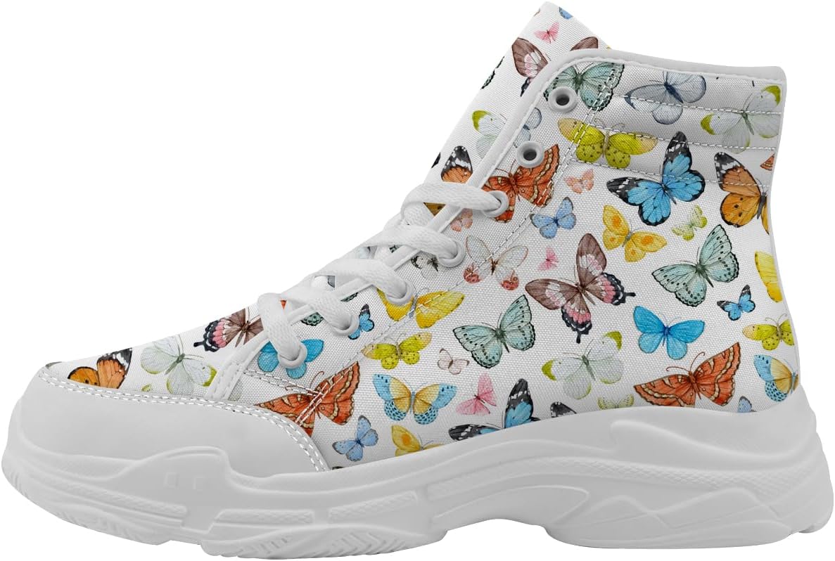 

Женские кеды-бабочки на высокой подошве, белые на шнуровке, сандалии из канвы, подарок для нее Quorax