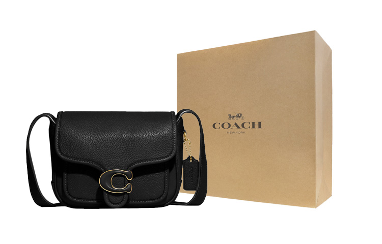 

COACH Сумка через плечо из телячьей кожи малого размера для женщин черная