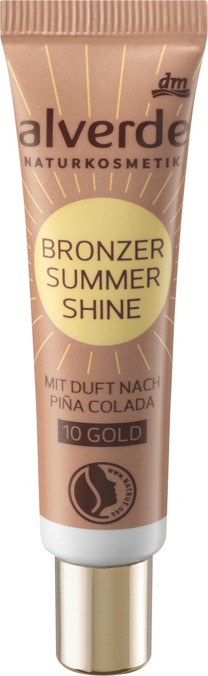 

Бронзер alverde NATURKOSMETIK Bronzer Liquid Summer Shine 10 Gold, 15 ml