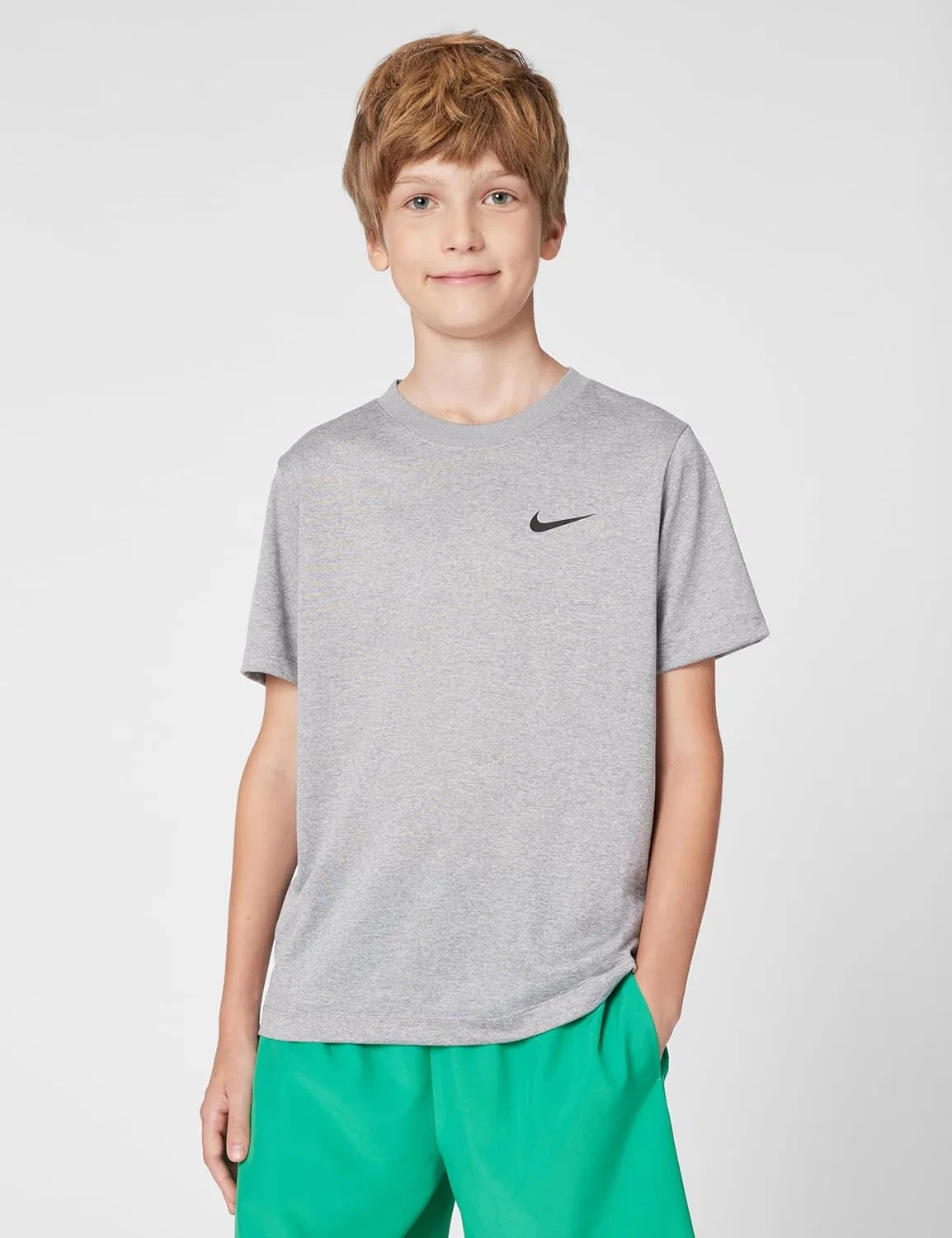 Футболка Nike Dri-FIT Legend для детей, Tumbled Grey/Flat Silver/Heather — фото 4