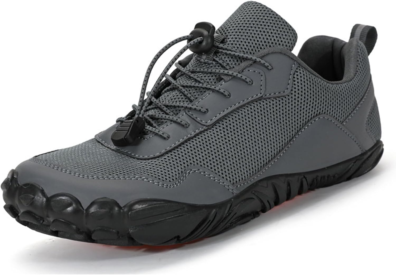 

Мужские спортивные водонепроницаемые сандалии с широким носком, легкие кроссовки для бега, походов и тренажерного зала, с эластичными шнурками, удобные слипоны для ходьбы, спортивные кроссовки для мужчин Generic, серый