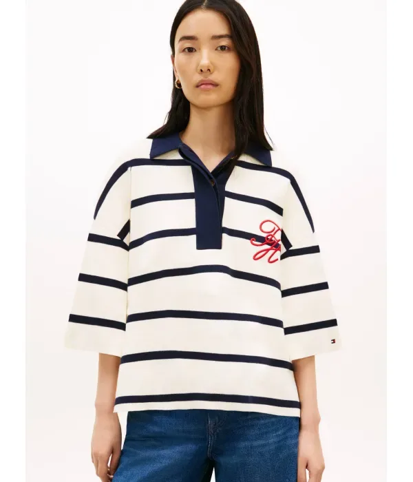 Полюс loose fit Tommy Hilfiger, экрю