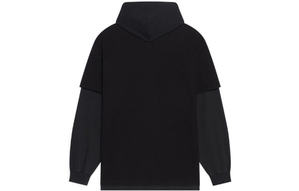 Толстовка slime double long sleeve hooded t-shirt 'black' Balenciaga, черный — фото 2