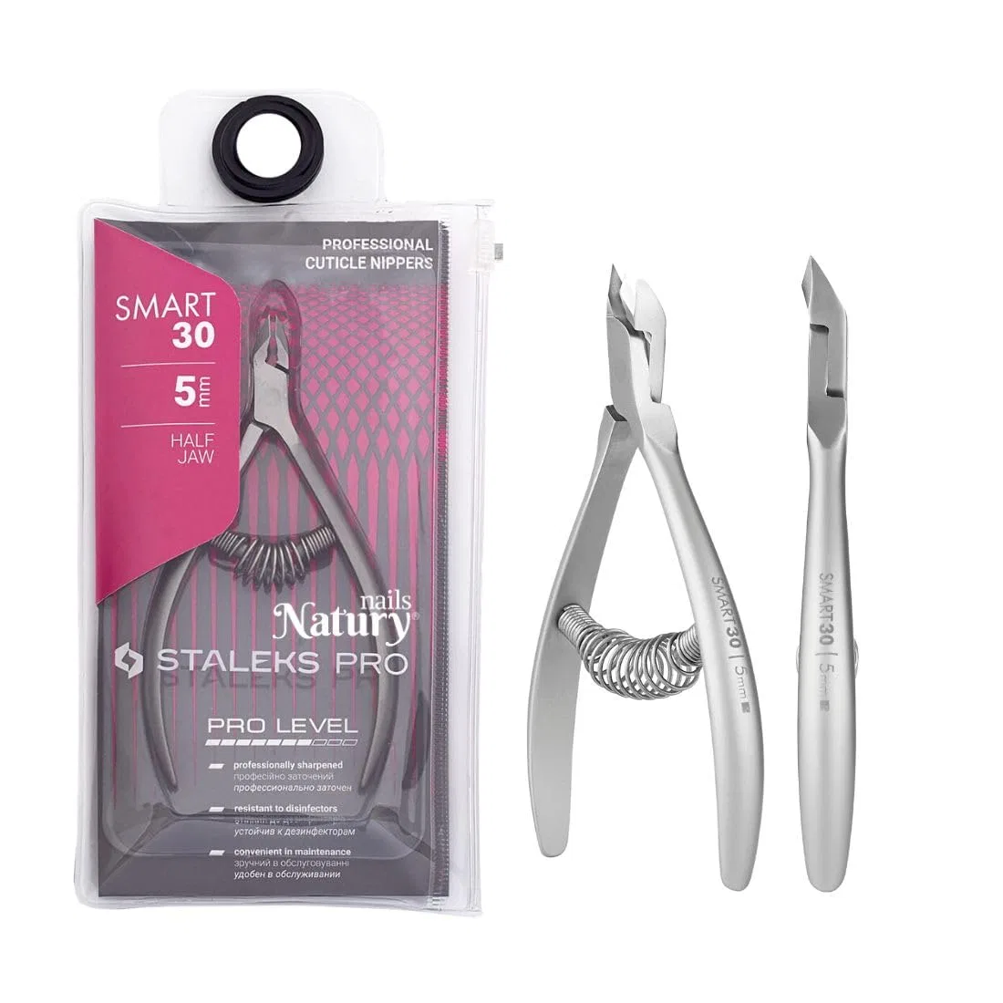Профессиональные кусачки для кутикулы Smart 30-5 мм от STALEKS PRO Natury Nails