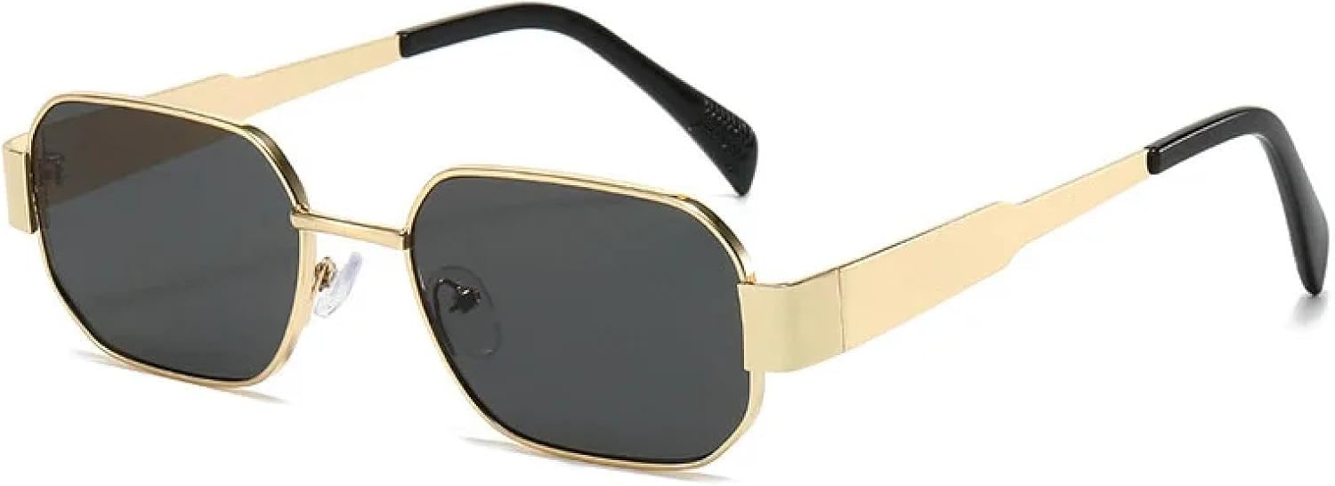 

Винтажные солнцезащитные очки для женщин и мужчин, роскошные солнцезащитные очки в маленькой оправе, модные женские солнцезащитные очки с защитой от УФ-излучения (UV400), разноцветные очки HHZZYVY, Gold-black