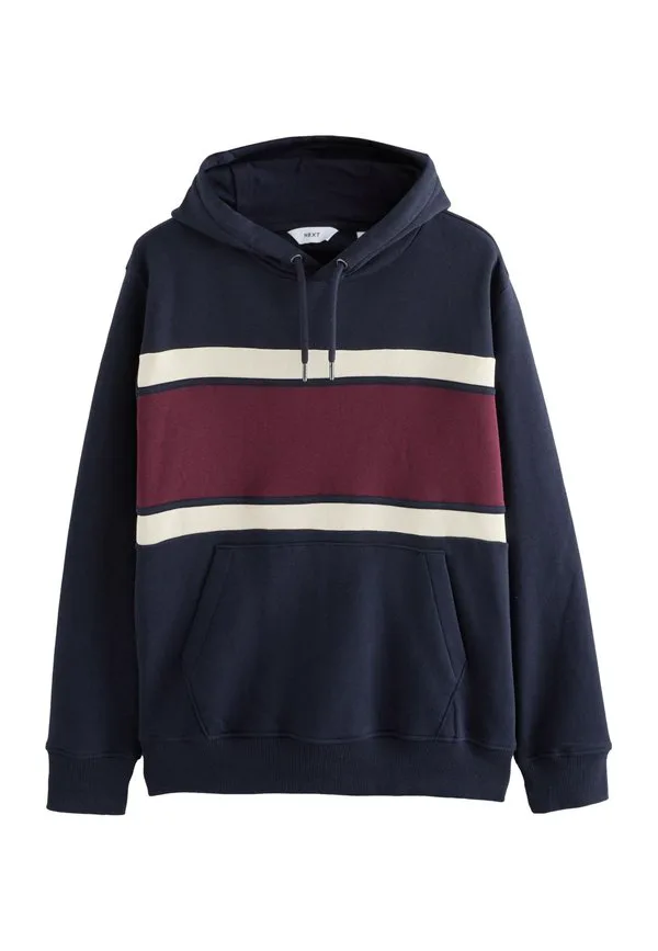 Худи стандартного кроя с меланжевым эффектом Next, Burgandy Red Navy Blue Ecru White — фото 4
