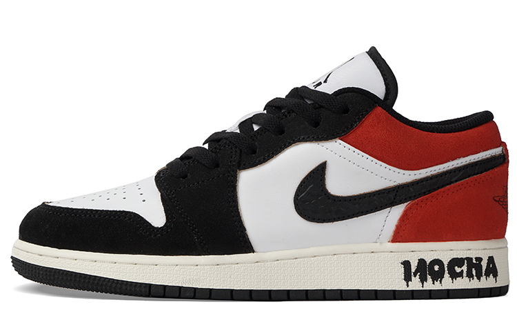 

Jordan Эйр 1 Лоу-Топ Винтажные баскетбольные кроссовки GS Черно-красные, цвет Black Red