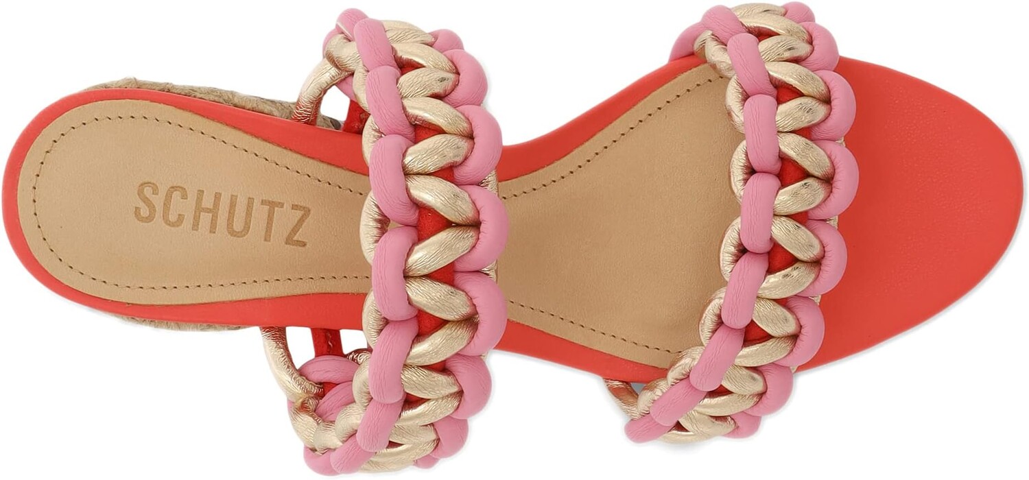 Сандалии Schutz Juliet Mid, цвет Coral/Clube Rose/Platina (D/B Coral) — фото 2