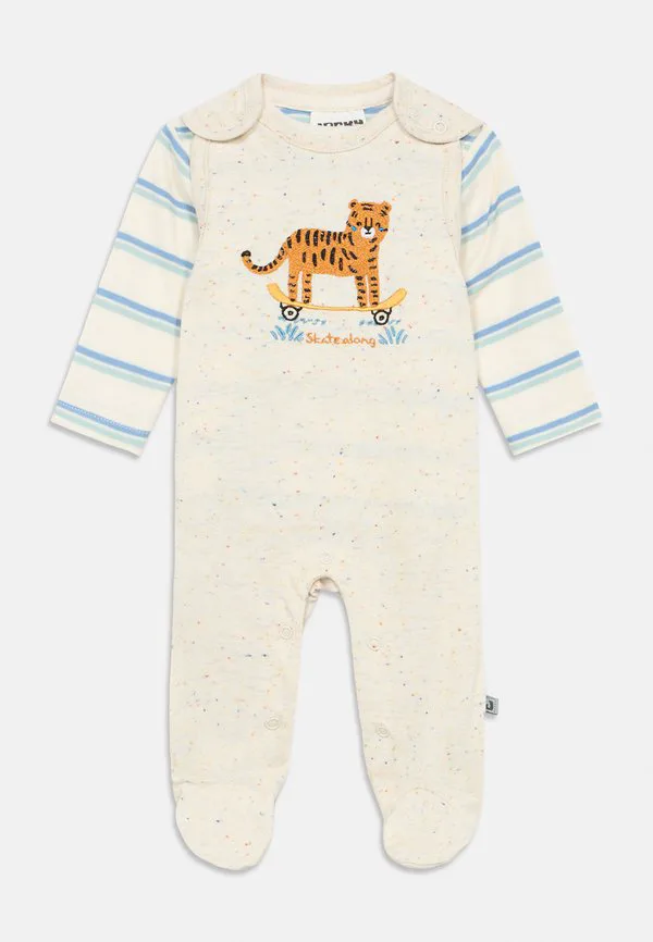 Strampler катается вдоль комбинезона Jacky Baby, Off White/Ringel Off White
