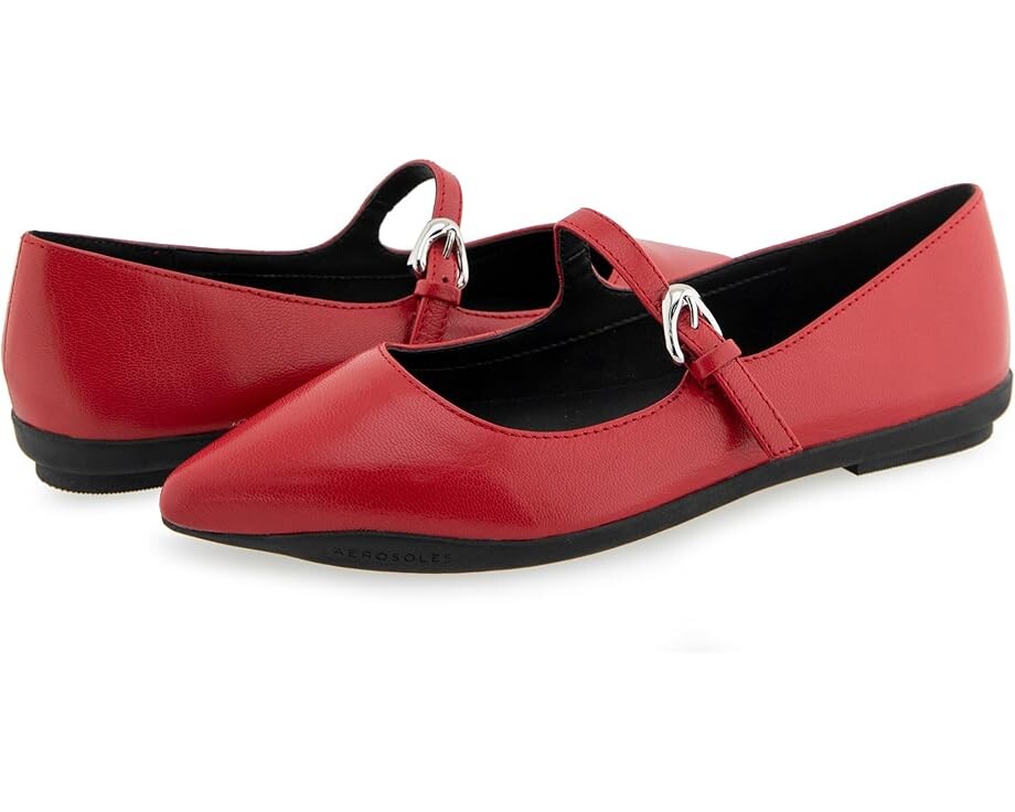 Туфли на плоской подошве Aerosoles Diva, цвет Racing Red Shiny Leather