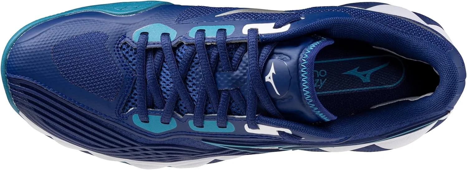 Мужские теннисные кроссовки Mizuno Wave Enforce Tour 2 AC, Bellwether Blue-white — фото 4