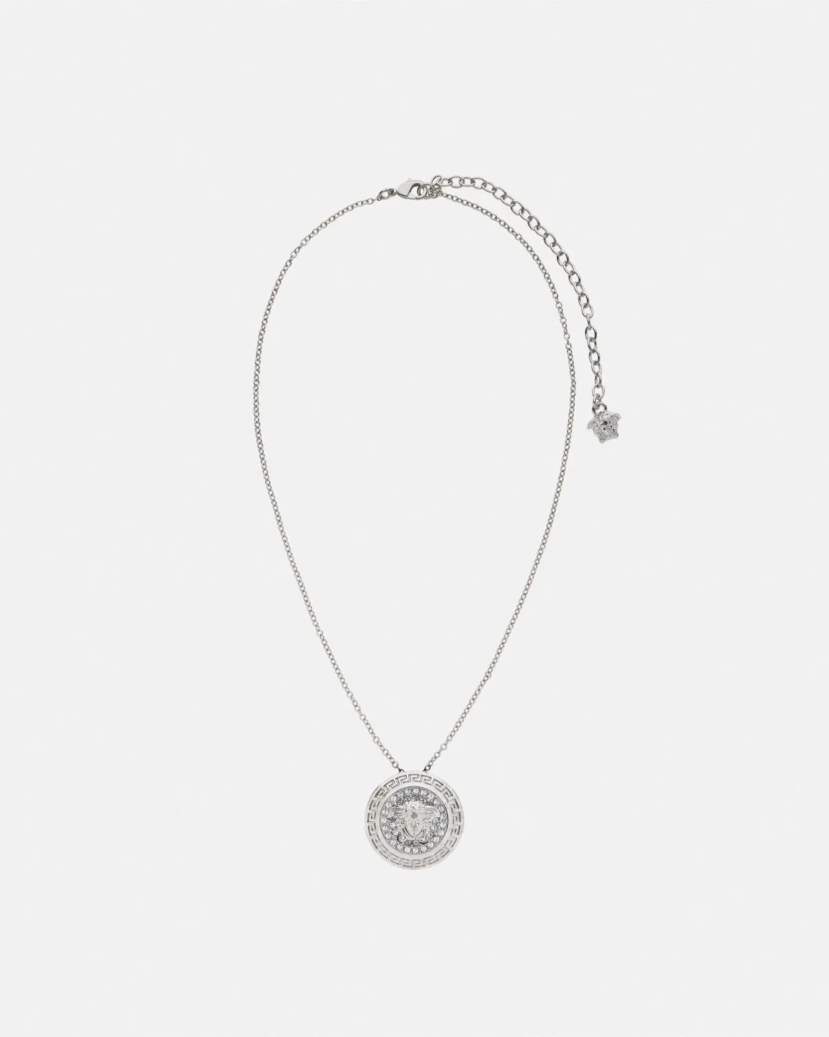 Ожерелье Crystal La Medusa VERSACE, серебряный