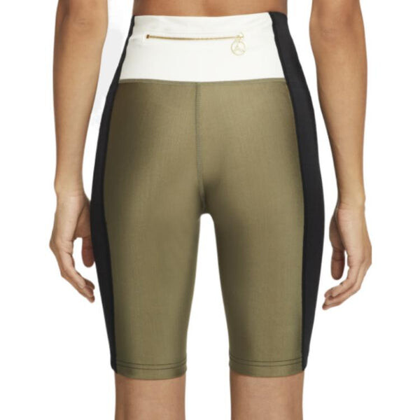 Спортивные штаны (WMNS) Air Jordan x Aleali May Crossover Tight Colorblock Gym Shorts Green, зеленый — фото 3