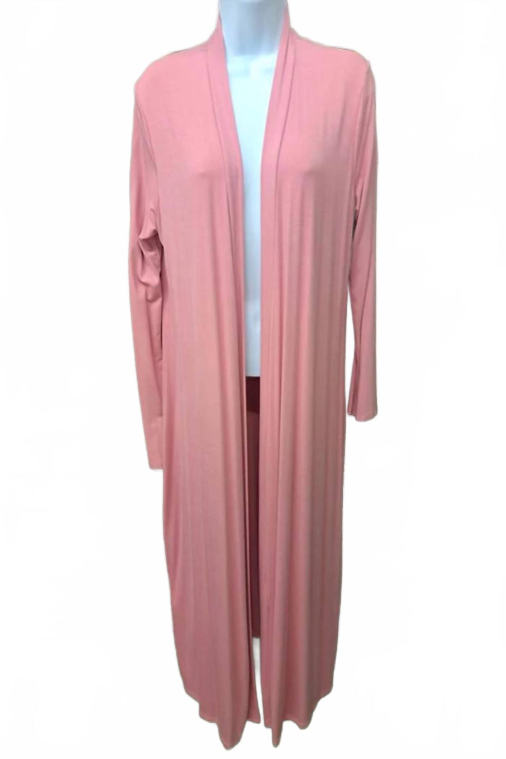 

Женский длинный открытый кардиган в розовом цвете K TOO