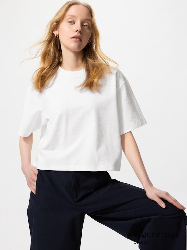 

Футболка из фактурного джерси Uniqlo, белый