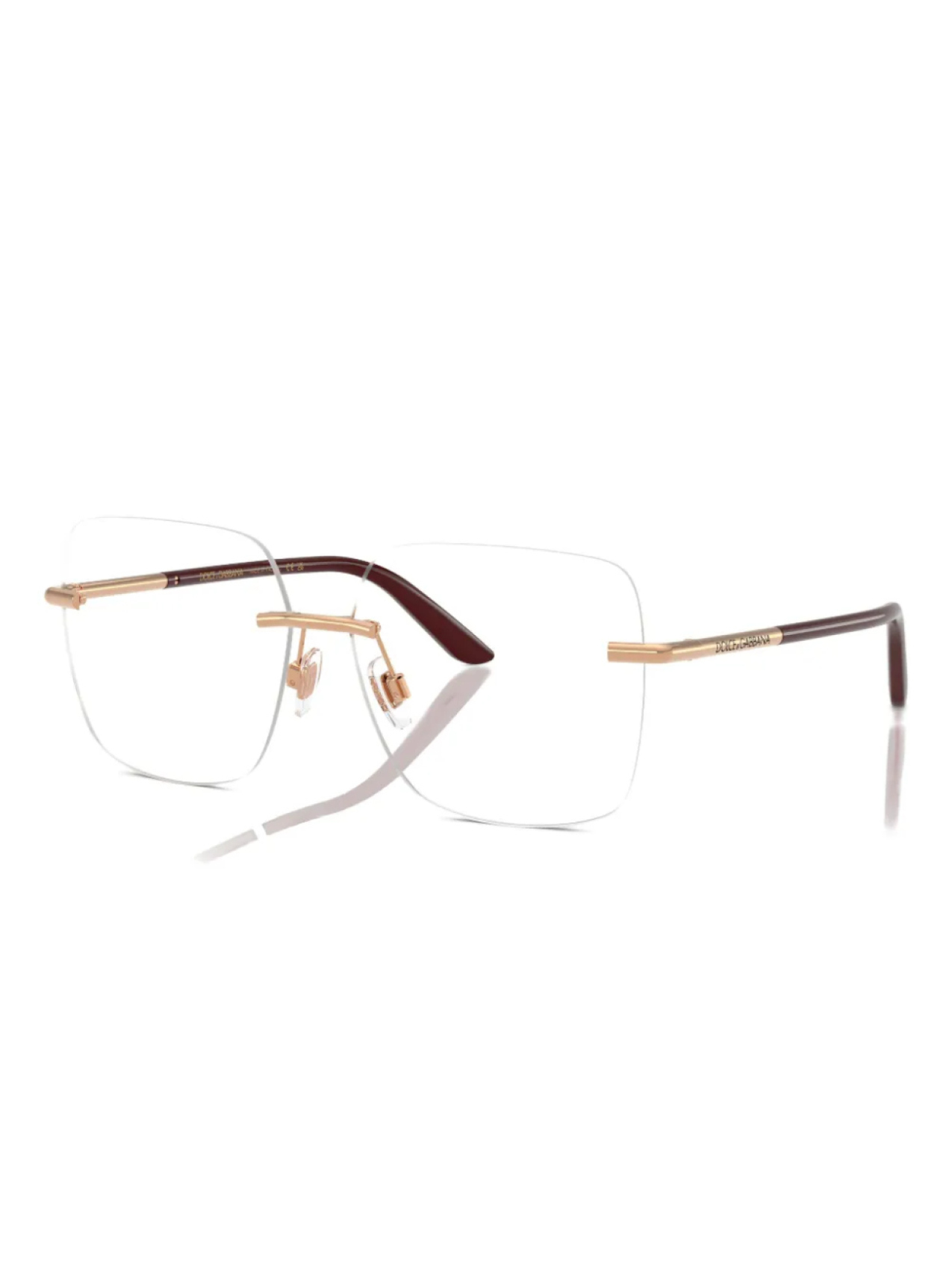 

Очки в квадратной оправе Dolce & Gabbana Eyewear, золотой
