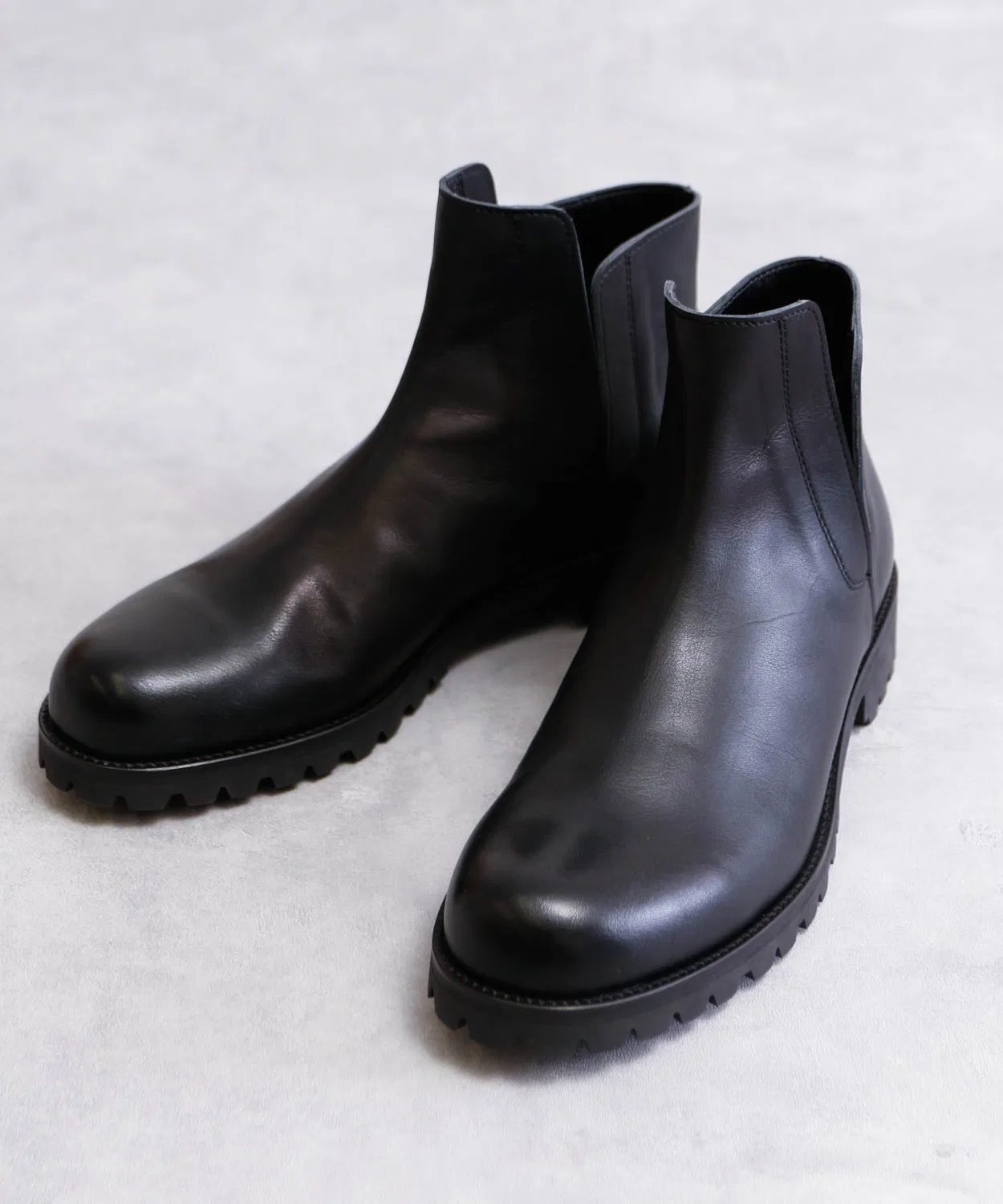 Ботинки кожаные PADRONE INNERGORE BOOTS водонепроницаемые на вибрамовой подошве, черные — фото 4