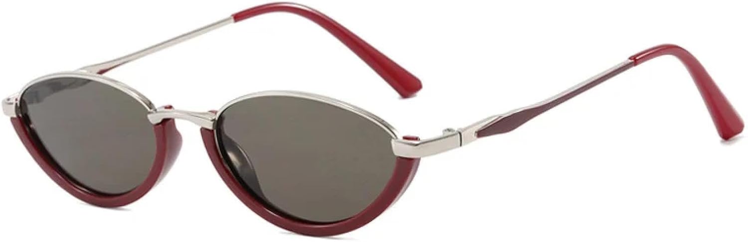 

Ретро-солнцезащитные очки унисекс без оправы с защитой от УФ-излучения UV400, модные цветовые решения, очки для занятий спортом на открытом воздухе, для мужчин и женщин TKKTLLT, Red-greengray