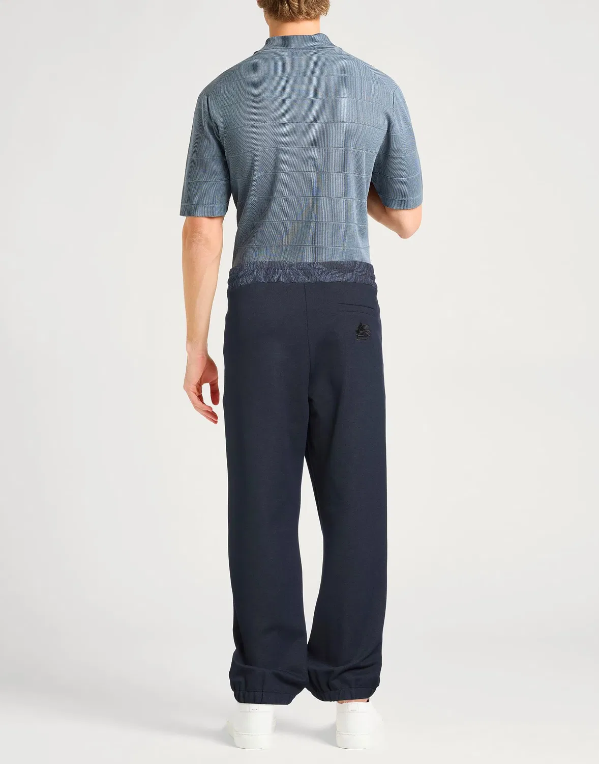 Штаны из твила ETRO Midnight blue — фото 3