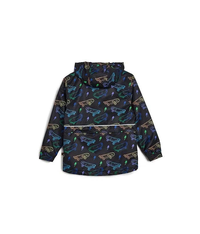 Куртка демисезонная Mid-Season Jacket Deux par Deux, Black Printed Skateboards — фото 2