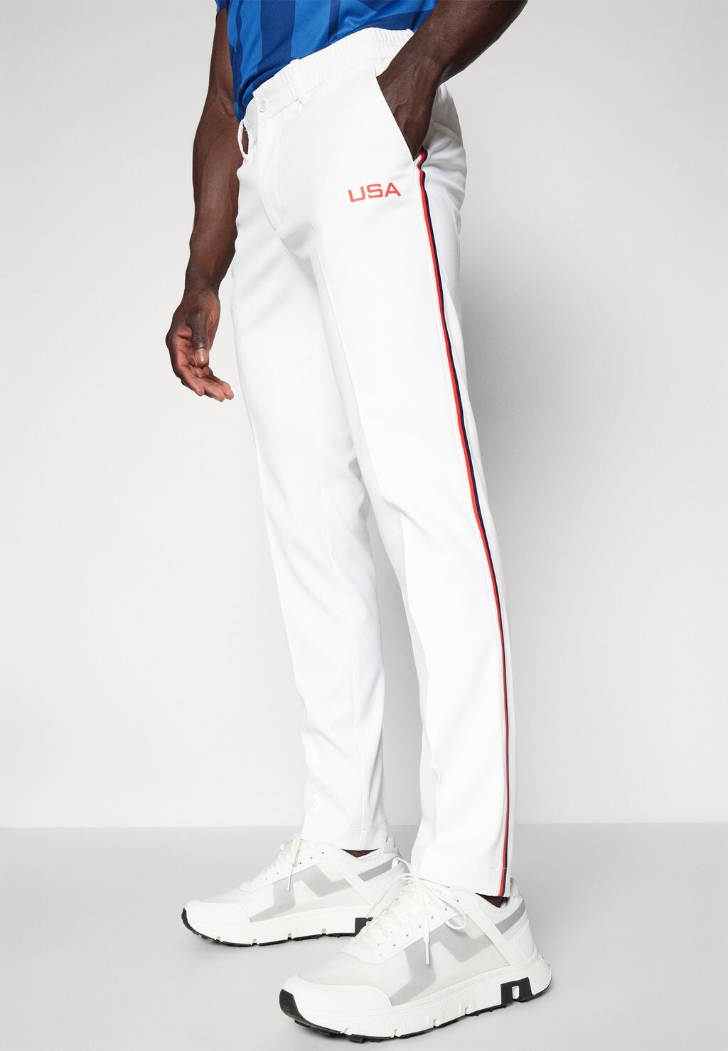 

Уличные брюки JEROME SIDESTRIPE PANTS J.LINDEBERG Sports, белый