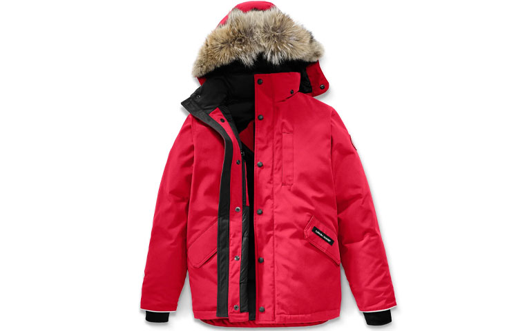 

Детская парка с воротником-стойкой средней высоты Canada Goose, красный