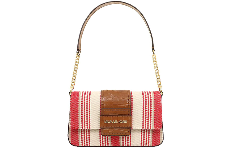 

Сумка через плечо MK Sage Canvas средний размер женская /белая/коричневая MICHAEL KORS, Set (Bag+Dust Bag)