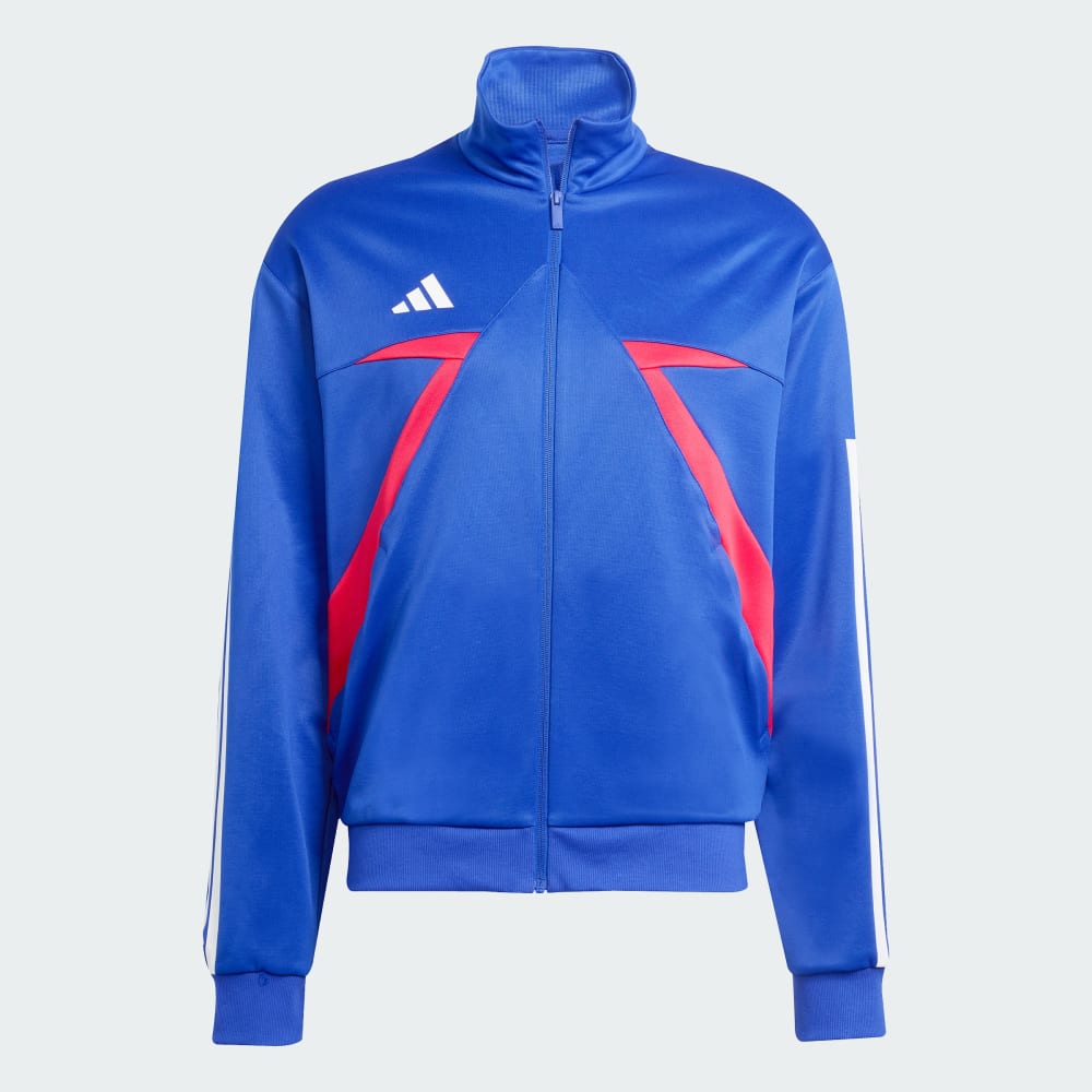 Спортивный костюм Adidas House of Tiro Nations Pack Track Top, цвет Semi Lucid Blue/Pure Ruby/White — фото 4